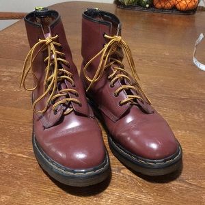 Dr. Marten’s Red Vegan Made in England